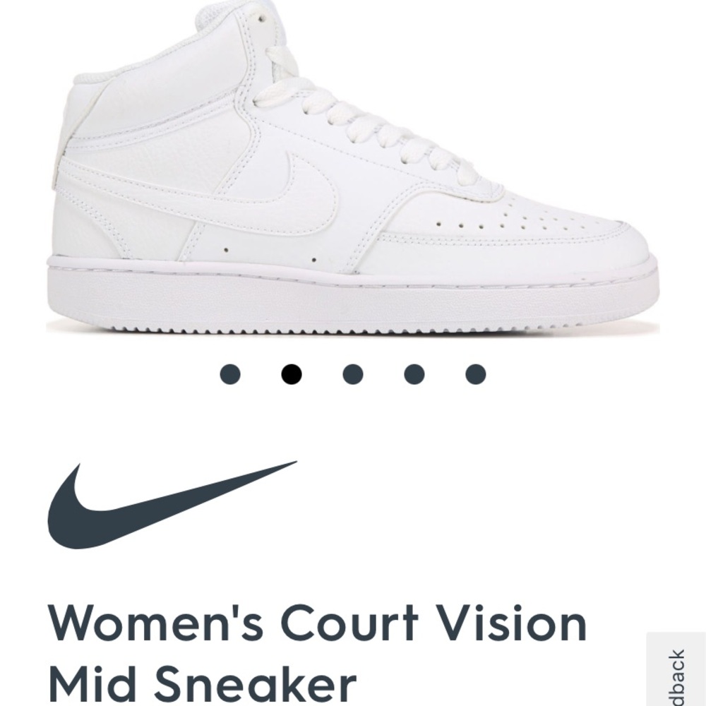 Nike court vision mid rise sneakers
